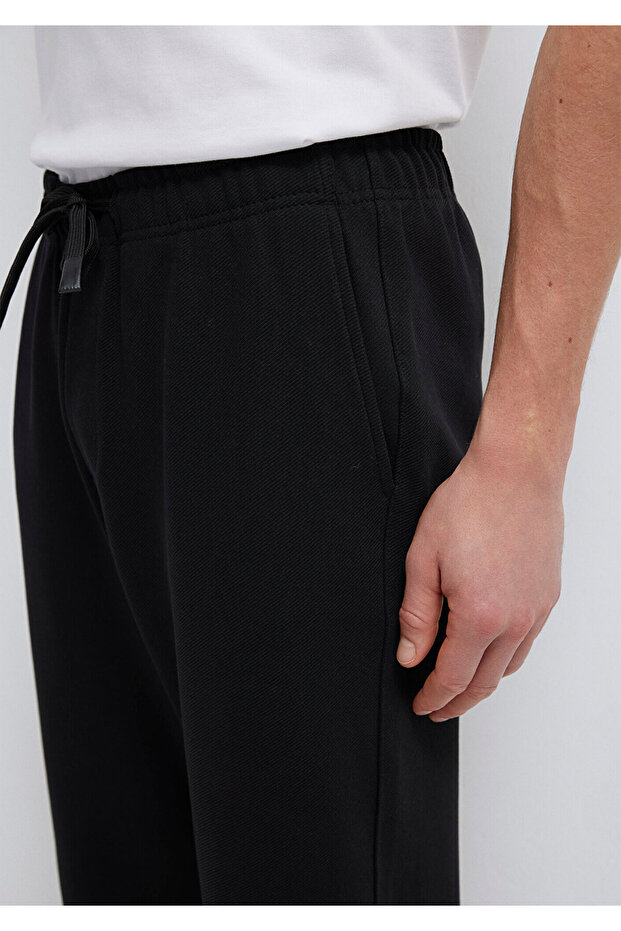 Siyah Örme İnterlok Pantolon 0010521-900 - 6