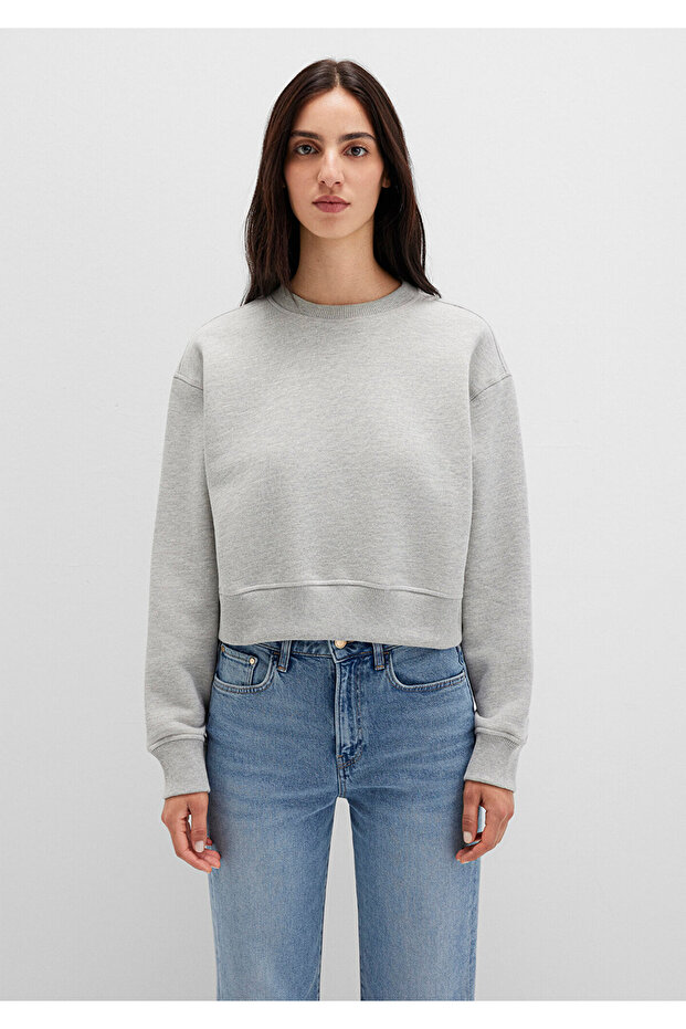 Gri Basic Crop Sweatshirt 1S10389-82816 - 4