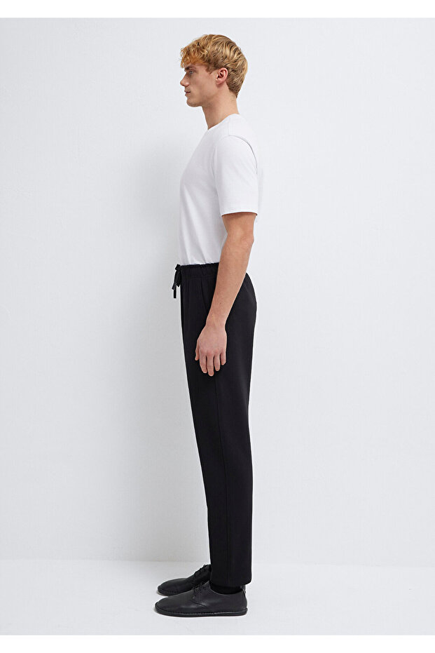 Siyah Örme İnterlok Pantolon 0010521-900 - 4