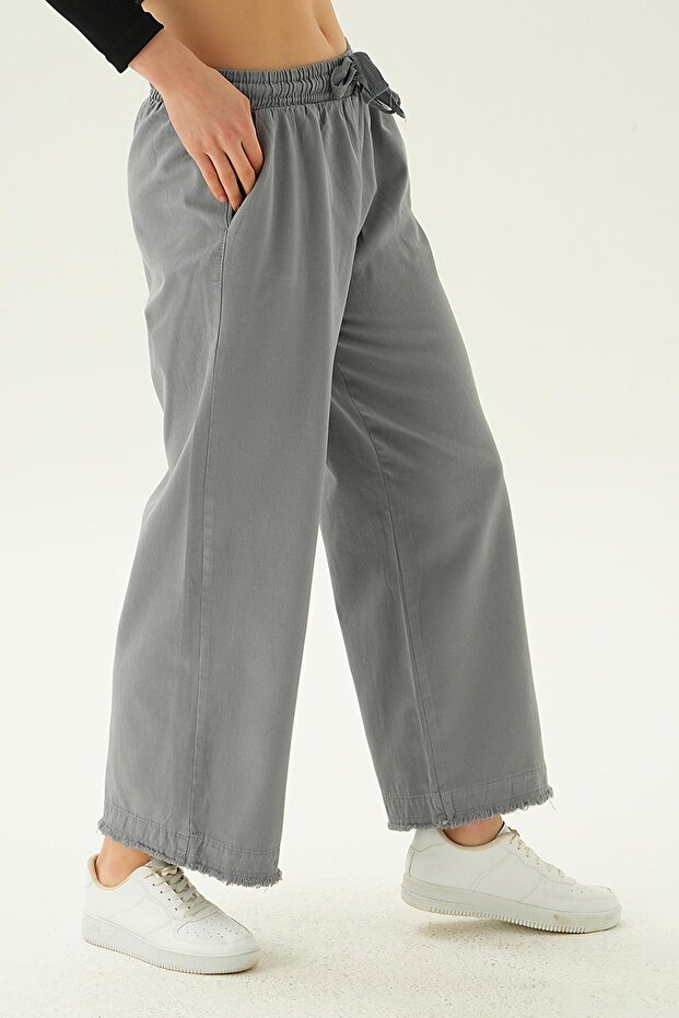 Gray Wide-Leg Pants 4760 - 2