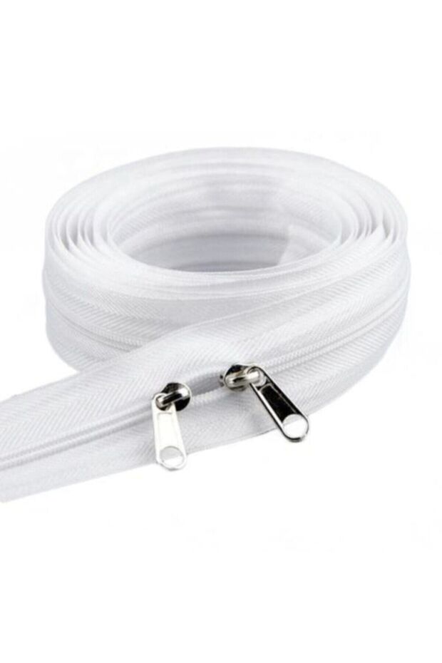 10 Meters White Zipper 20 Heads