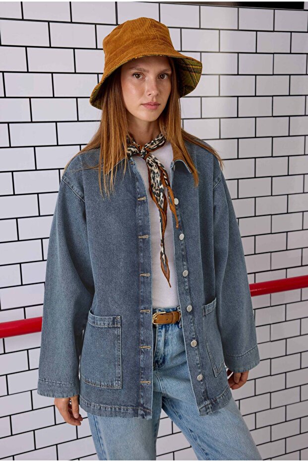Denim Barn Ceket - 3