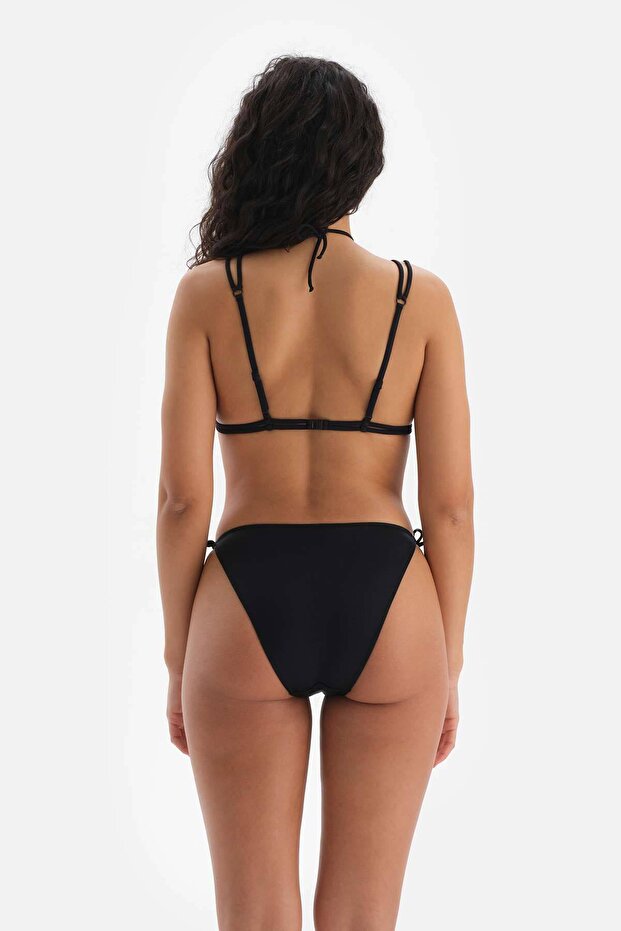 Black Spaghetti Bikini Bottom - 2