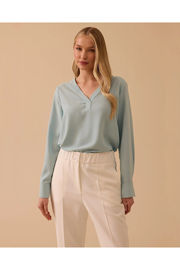V Yaka Basic Bluz - 1