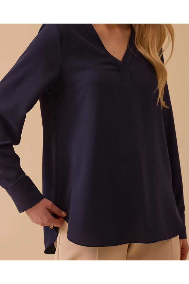V Yaka Basic Bluz - 4