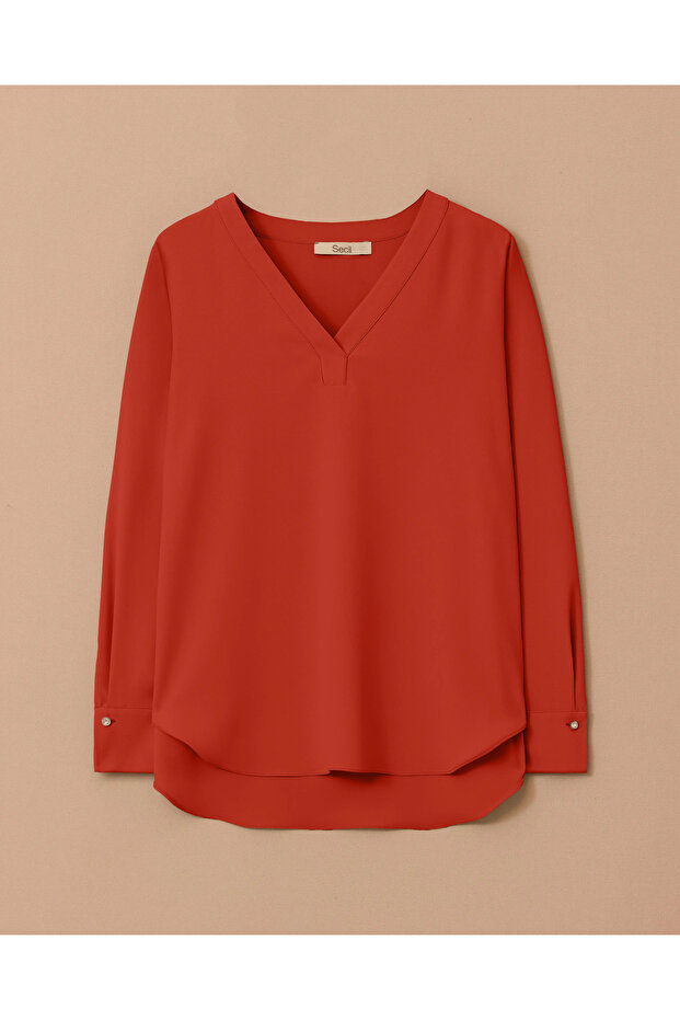 V Yaka Basic Bluz - 6