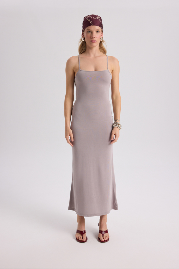 Ferry Lila Basic Elbise - 2
