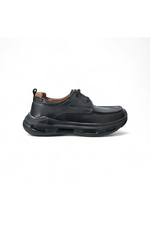 Men's Leather Casual Daily Shoes 21395S1 - Black - 41