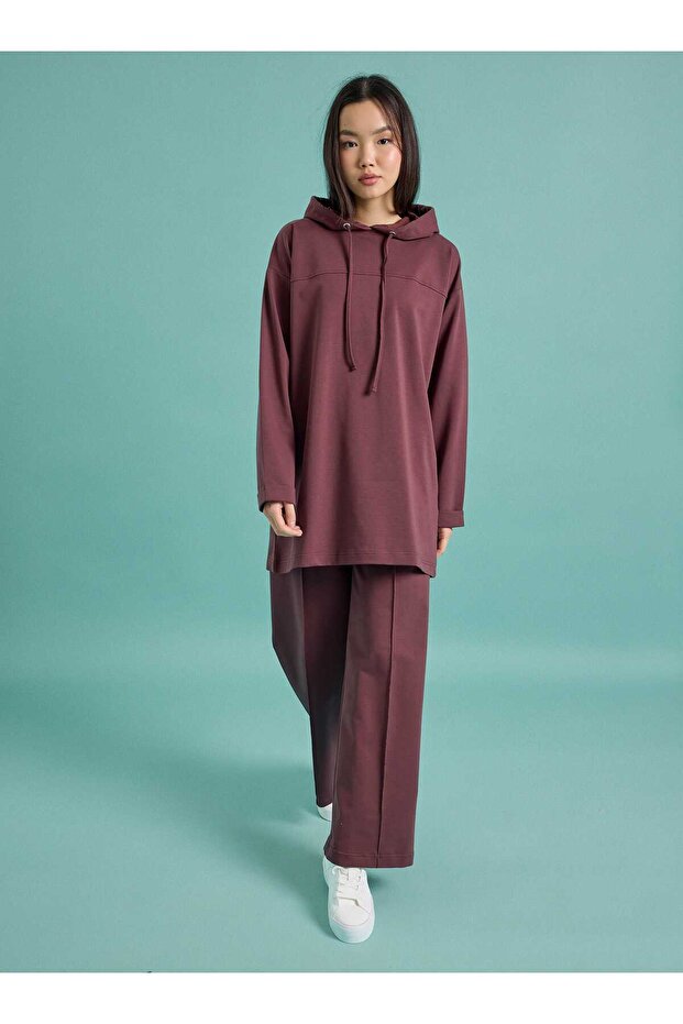 Tracksuit Set - Red Brown - - 2