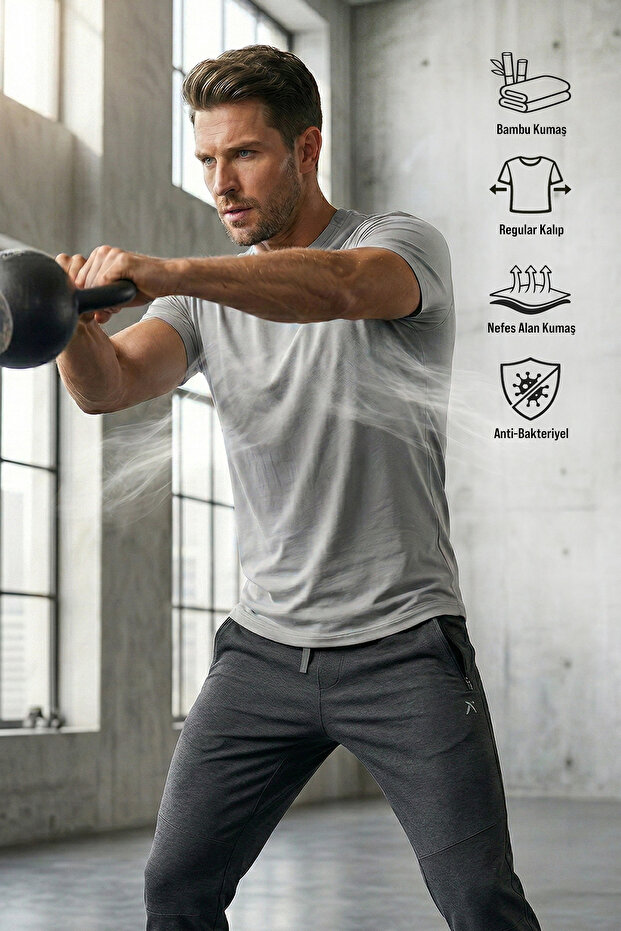 Bruce Zero Collar Bamboo Men's T-Shirt