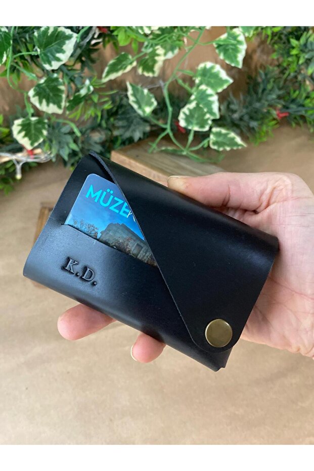 (Named) Modern Men's Wallet Card Holder - Genuine Leather Handmade
