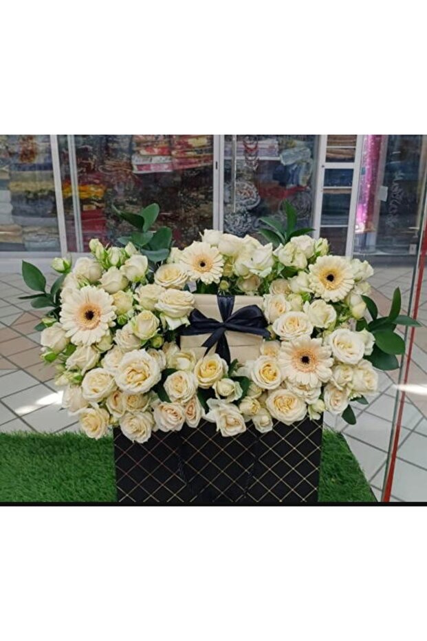 Gift bag flowers arrangement