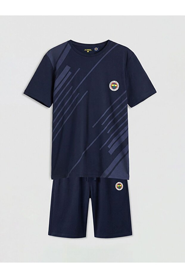 Fenerbahçe Printed Men's Shorts Pajama Set (S6)