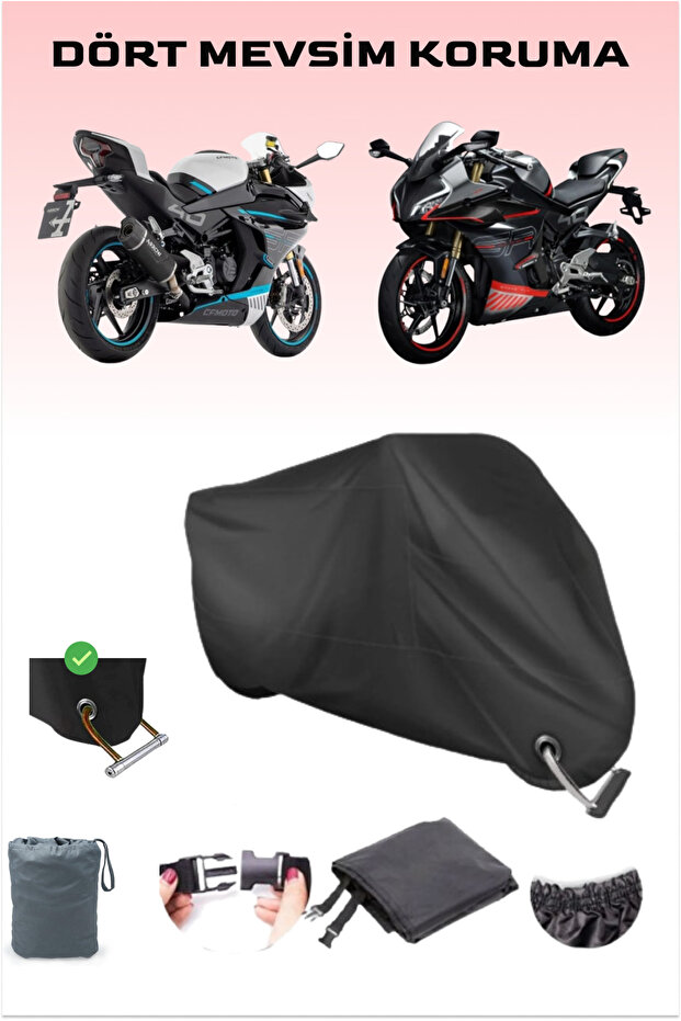 غطاء محرك CFMoto 450SR متوافق مع قفل أسود من نوع 4Mevsen