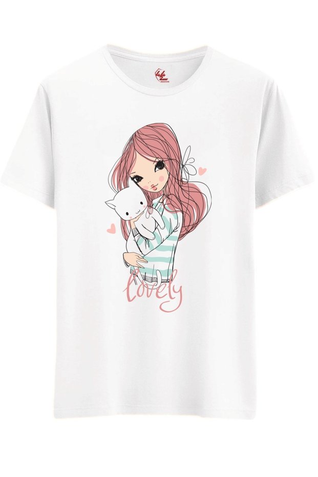 Tiny Fashion – Girl & Cat Printed Kids' T-Shirt