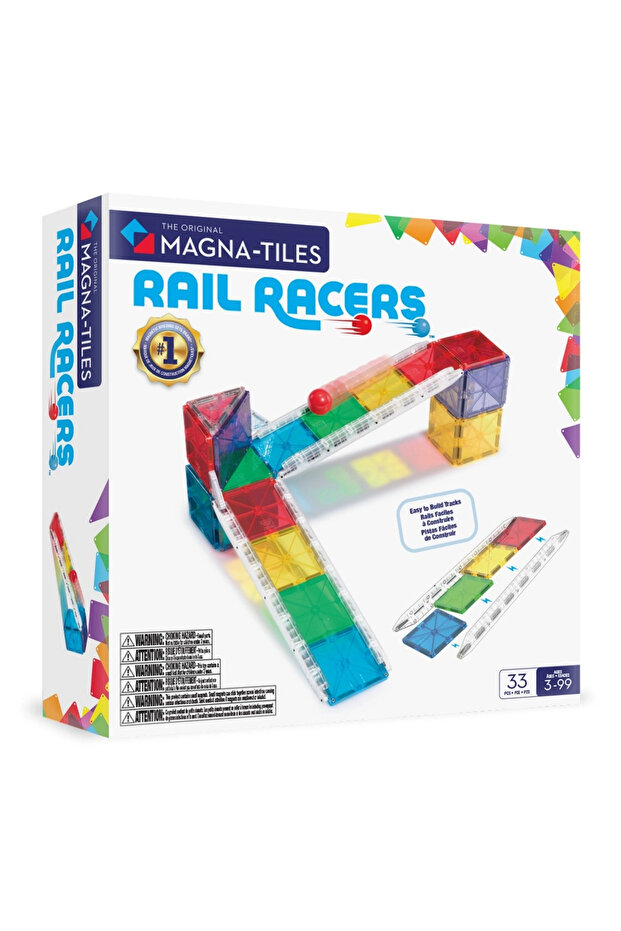 Magna Tiles Rail Racers 33 Pieces
