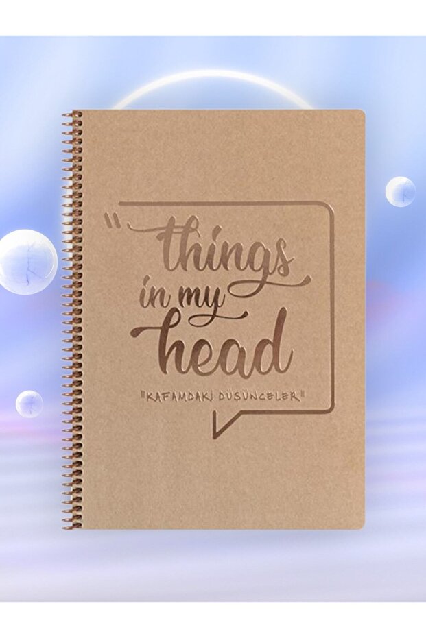 20X28 cm Checked 100 Sheets Funky Hard Cover Ring Bound Notebook 70 Gr Ivory Paper