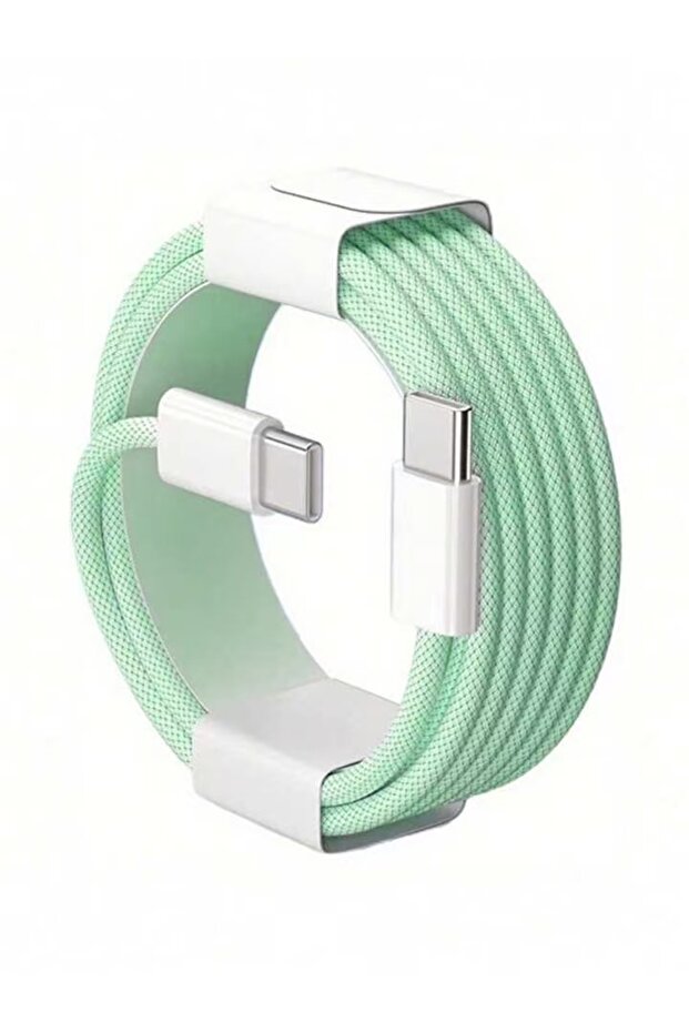 كابل شحن سريع من Amy Green بطول 2 متر، متوافق مع أجهزة iPhone 17/16/15، من نوع USB-C إلى Type-C لنقل البيانات والشحن