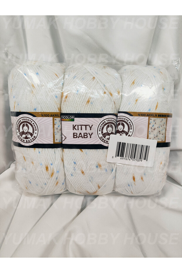 Kitty Baby Spotted Hand Knitting Yarn (3 Pieces) 100Gr. Color: 390