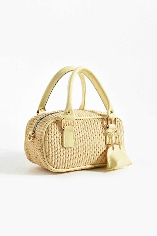 Straw Women's Handbag with Bag Accessories Shoulder Bag