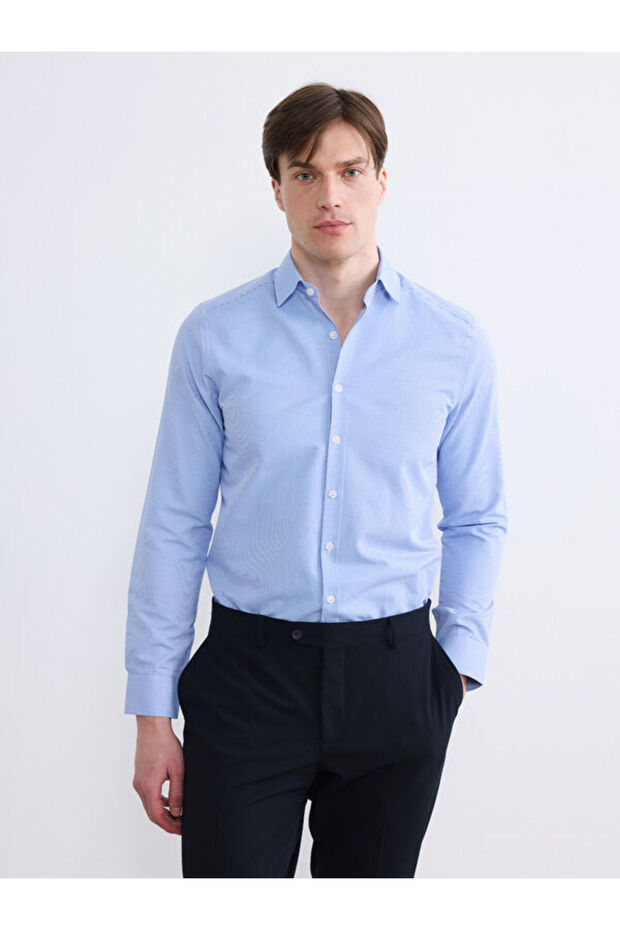 Slim Fit Plaid Men's Shirt