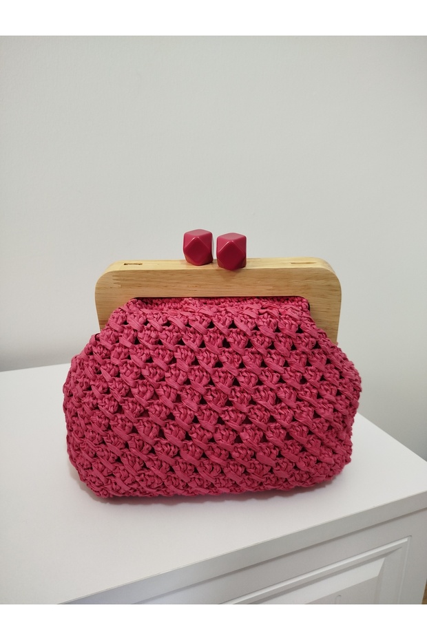 Ahşap burslu çanta - 1