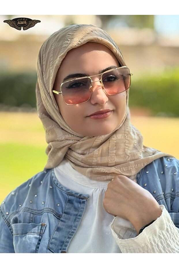 وشاح جاكارلي جاز 120×120 قطن بنمط ثانوي