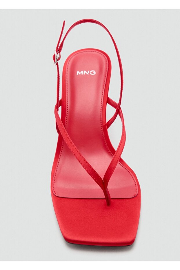 Bantlı topuklu sandalet - 5