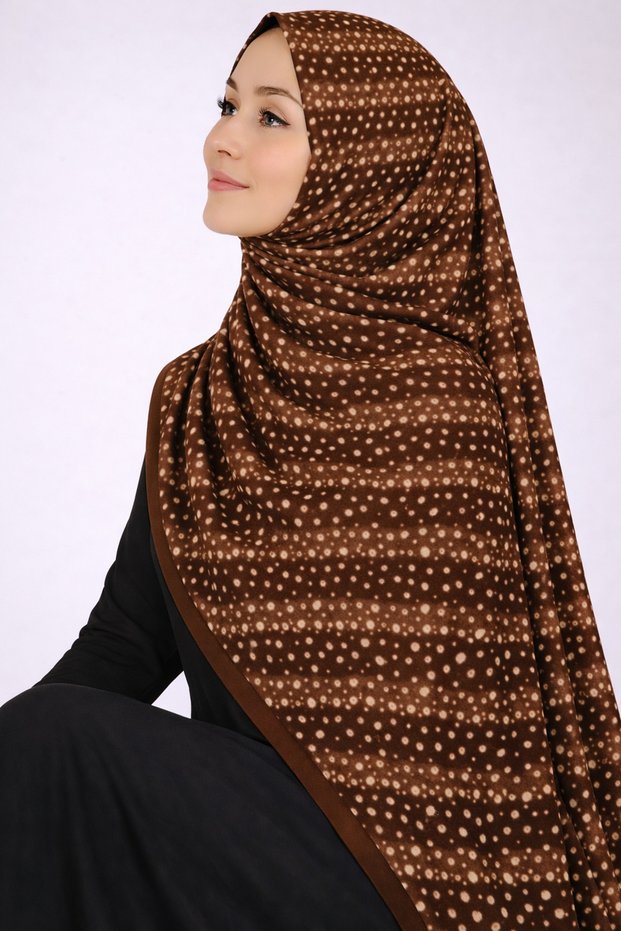 Ceylan patterned cocoon Cotton shawl fawn design cocoon cotton shawl - new creation