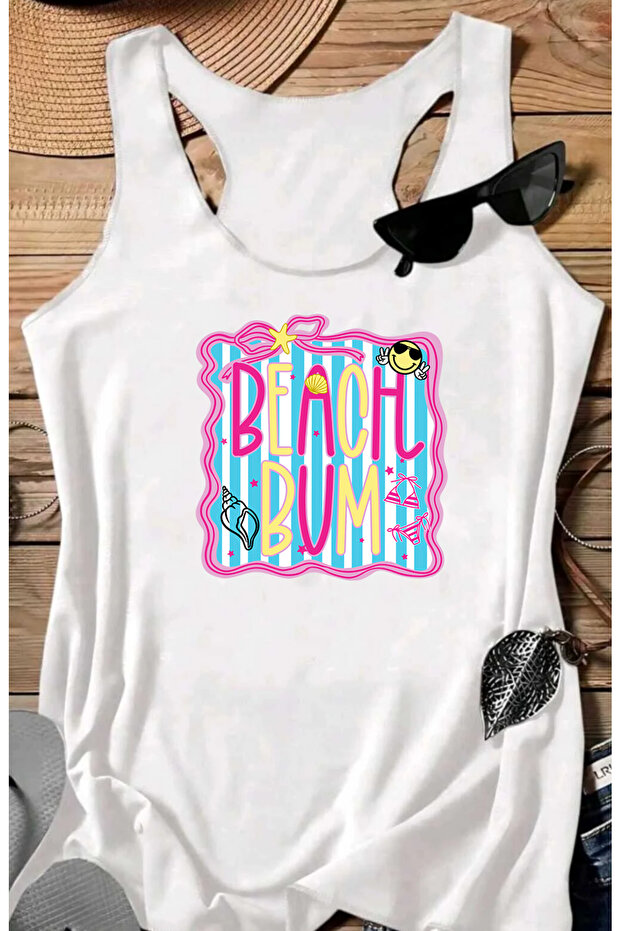 Summer Mix Women's Sleeveless Swimmer Athlete Tshirt