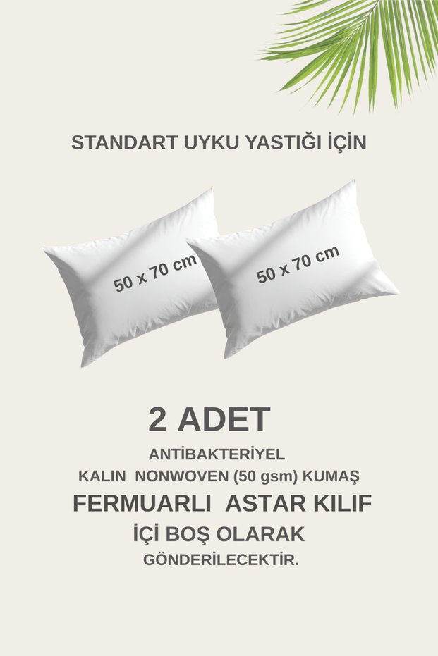 Sleeping Pillow Inner Cover – Zippered, 50X70 Cm, Nonwoven Hygienic Inner Cover, Mitil