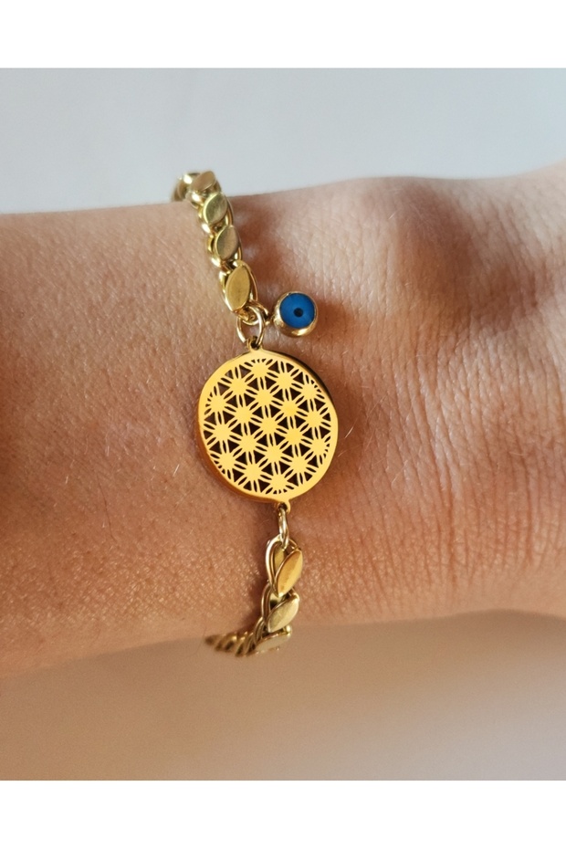 Flower of Life Symbol Barley Chain Women's Bracelet
