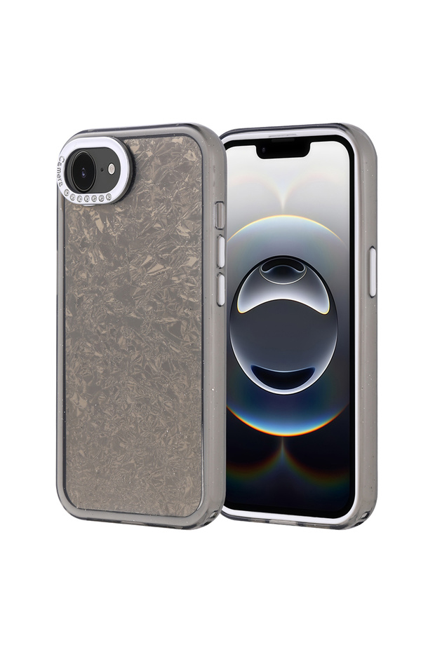 iPhone 17E Case with Stone Design Camera Protection Protruding Soft Cover
