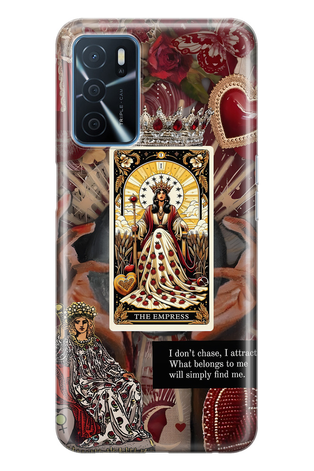 Oppo A16 / A55 Compatible the Empress Queen Tarot Patterned Transparent Phone Case