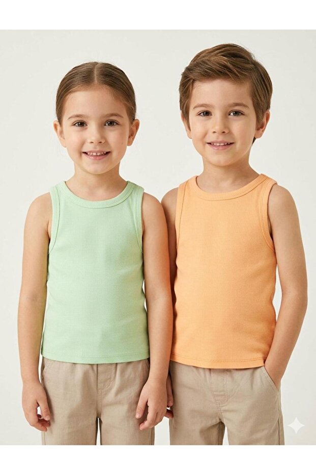 Children's Zero Sleeve Cotton Pack Undershirts