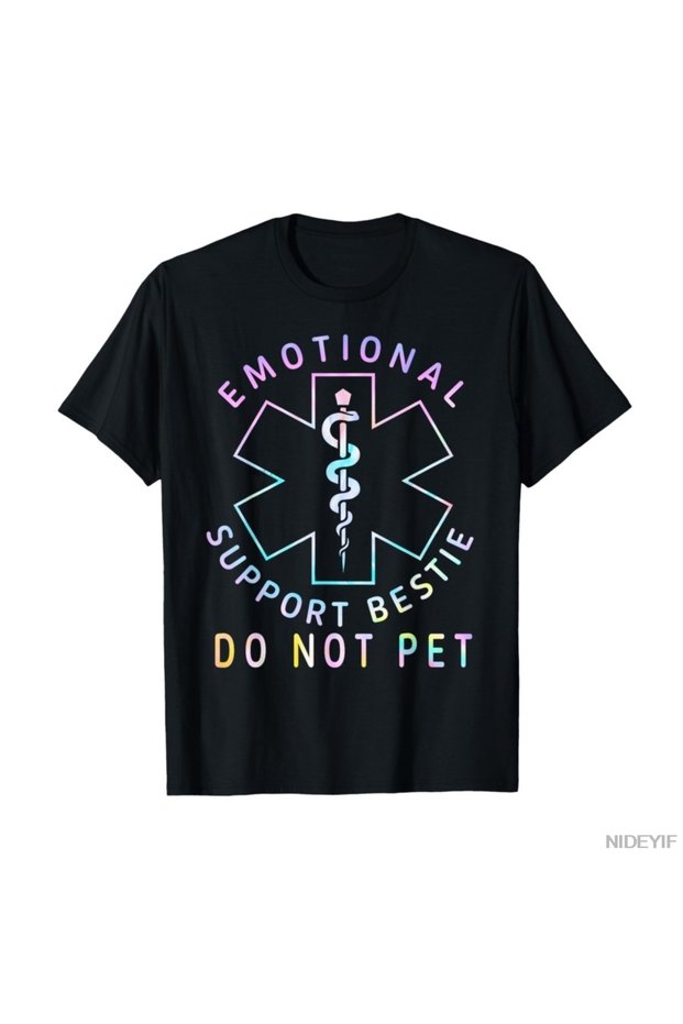 Best Friend Providing Emotional Support Matching T-Shirt 100% Pa for Men Women Cotton Işö