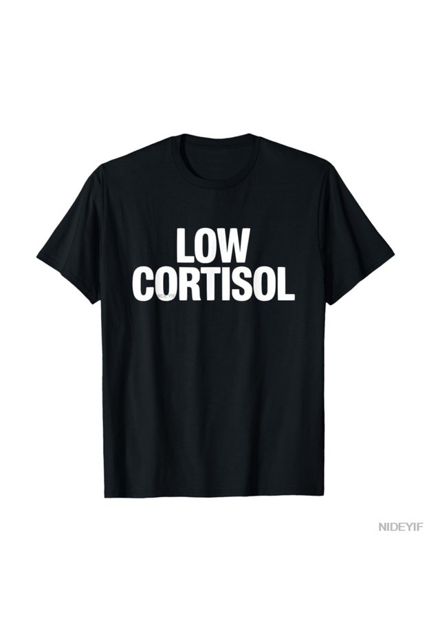 Low Cortisol Funny Looksmaxxing Men Women T-Shirt 100% Cotton Lu Tshirts Short Sleeve Top
