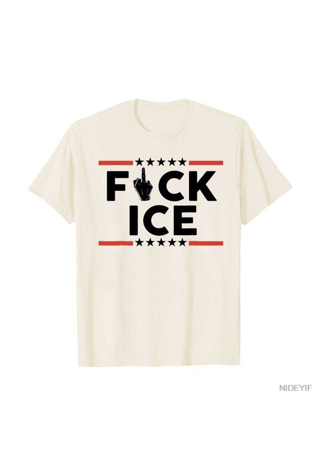 Funny F Ice No Human Is Illegal T-Shirt for Men Women 100% Cotton Lu t Shirts Kıs
