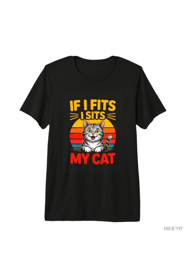 If It Suits Me I Sit Cat Funny Cat Lover Humor t Shirt for Men Women 100% P Cotton U