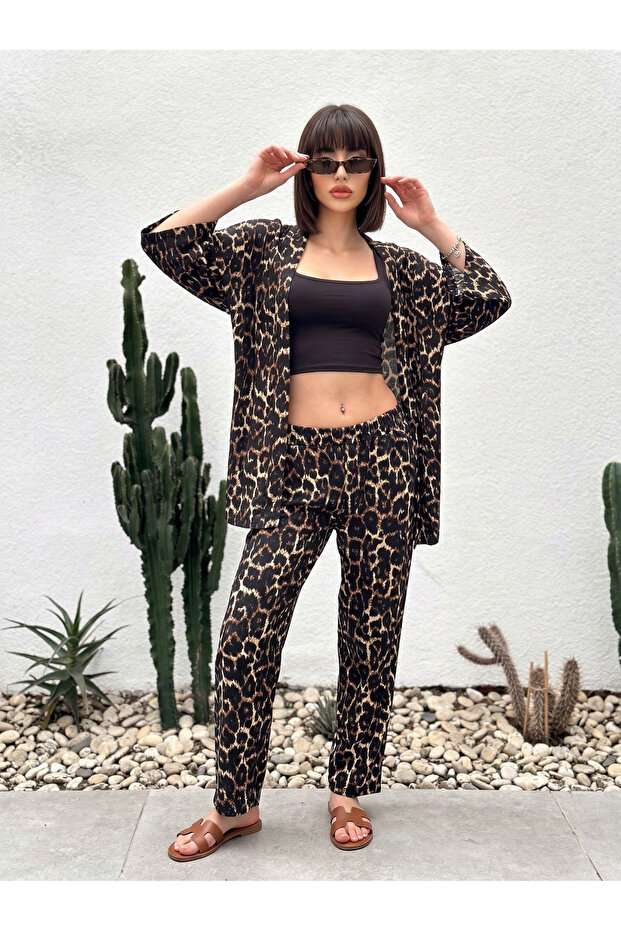 Patterned Burumluk Kimono Set