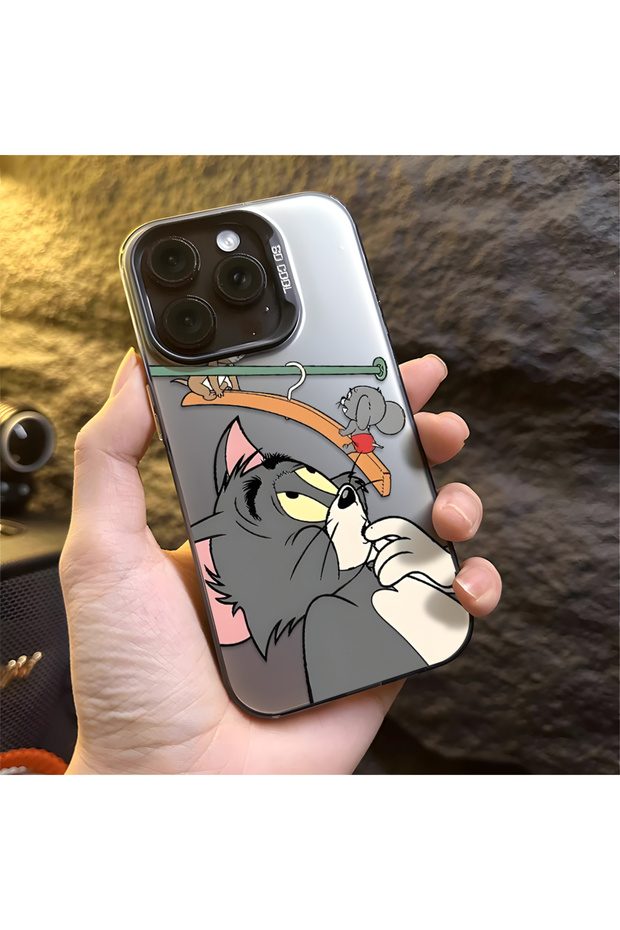 Redmi 10 2022 Compatible Classic Tom Cat Patterned Hard Back Soft Edge Shockproof - 3