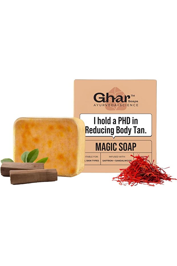 Magic Soap Sandal Wood And Saffron Bath Soap For Glowing Brightening And Refreshing Skin