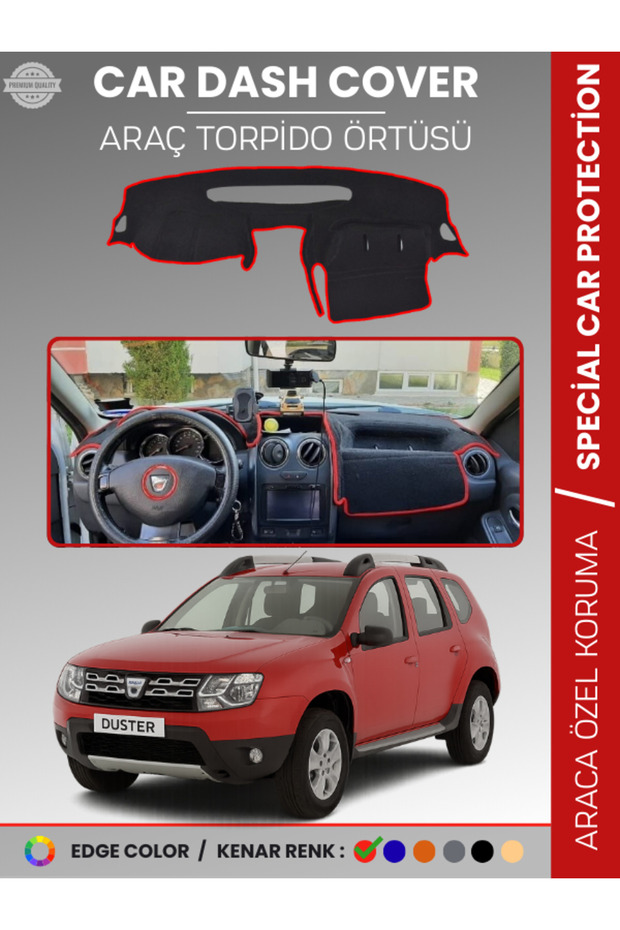 Dacia Duster (2015 +) Dashboard Cover Front Chest Protection Dashboard Protection Prevents Cracking Perfect Fit