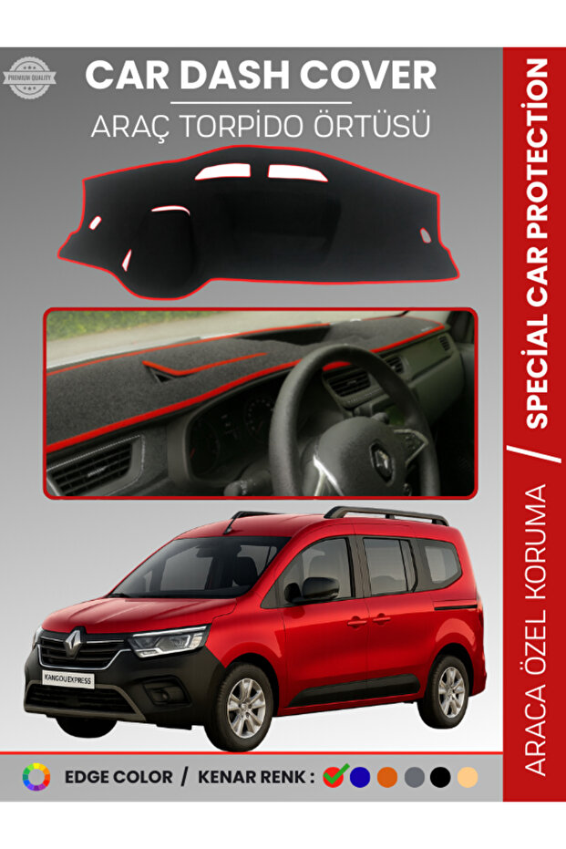 Renault Kangoo Express (2021-2024) Dashboard Cover Front Chest Protection Dashboard Protection Vehicle-Specific Full Fit