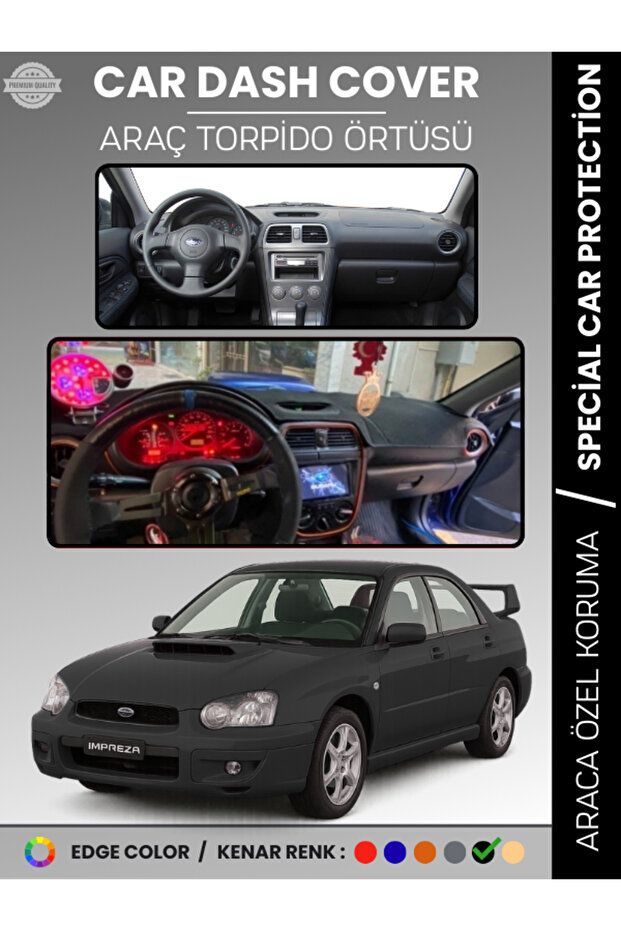 Subaru Impreza (2000-2007) Dashboard Cover Panel Rug Dashboard Protection Perfect Fit Uv Protection Quick Installation