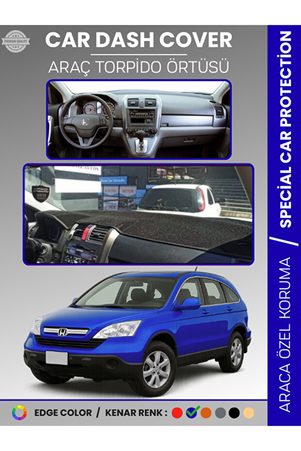 Honda Cr-V (2007-2012) Dashboard Cover Front Chest Protection Dashboard Protection Full Fit Uv Protection Easy Installation