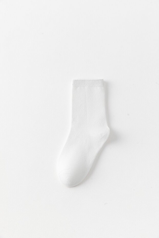 Essential White Cotton School Socks (5-Pack)Short