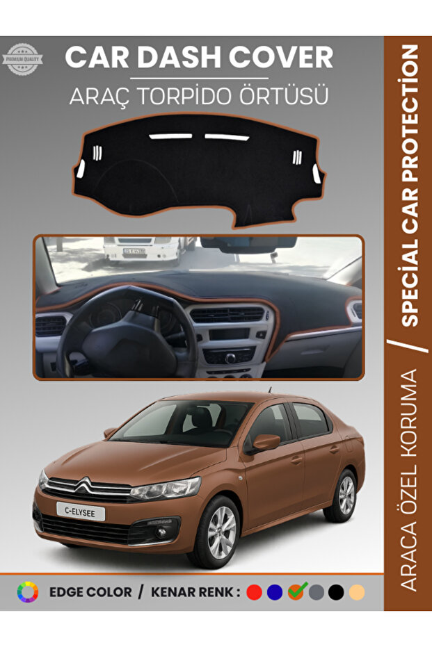 Citroen C-Elysee (2012-2021) Dashboard Cover Front Chest Dashboard Protection Perfect Fit Easy Installation