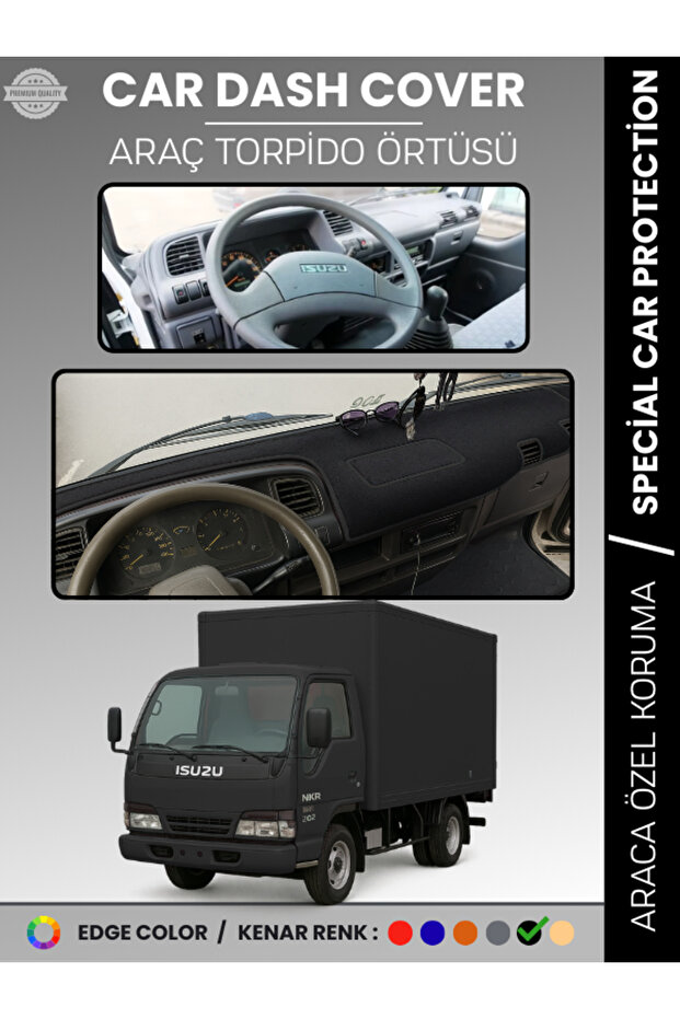 لوحة أمامية لحماية التوربيدو لسيارة ISUZU NKR WIDE (1997-2005) بدون شاشة، تمنع التكسر، متوافقة تمامًا