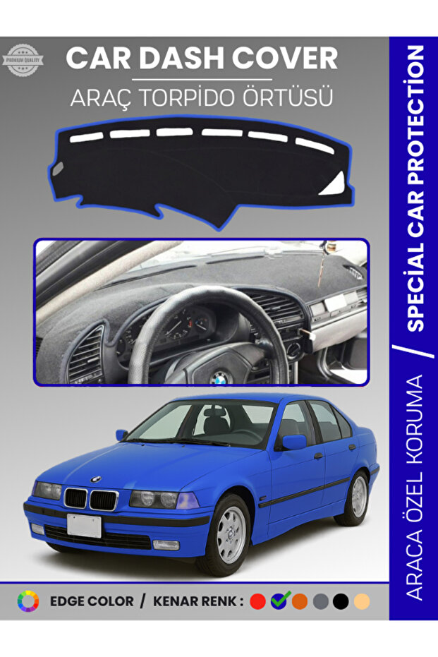 Bmw E36 (1990-2000) Dashboard Cover Front Chest Protection Dashboard Protection Vehicle Specific Non-Slip Easy Installation